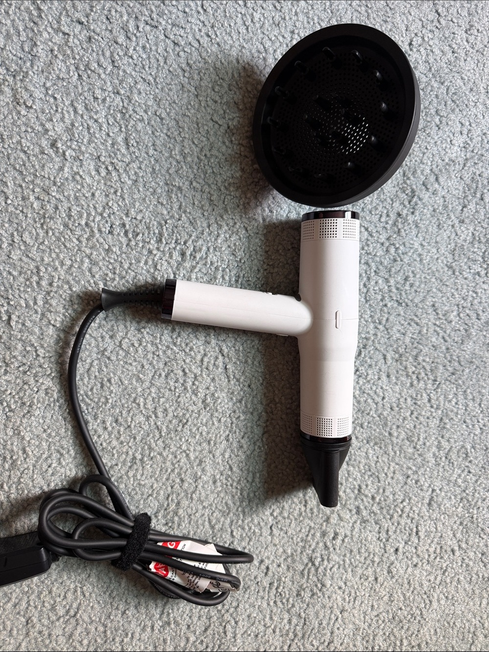 Portable White Handheld Hair Dryer with Diffuser - White by bondi boost